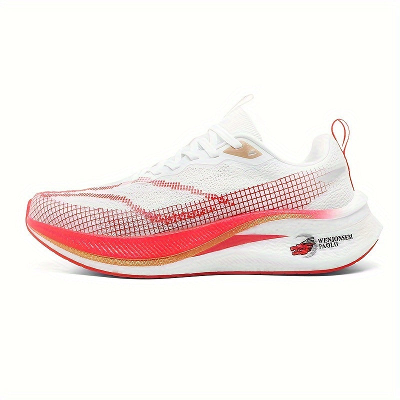 Men's lightweight running shoes with shock absorption, gradient color, and non-slip design for outdoor training.