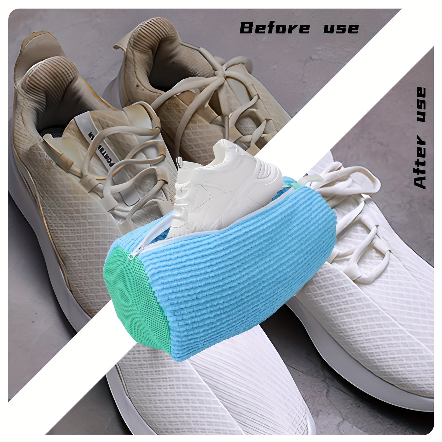 2pc New Washing Shoe Machine Bags, Lazy Person's Magic Tool for preventing shoe deformation and caring for shoes at home.