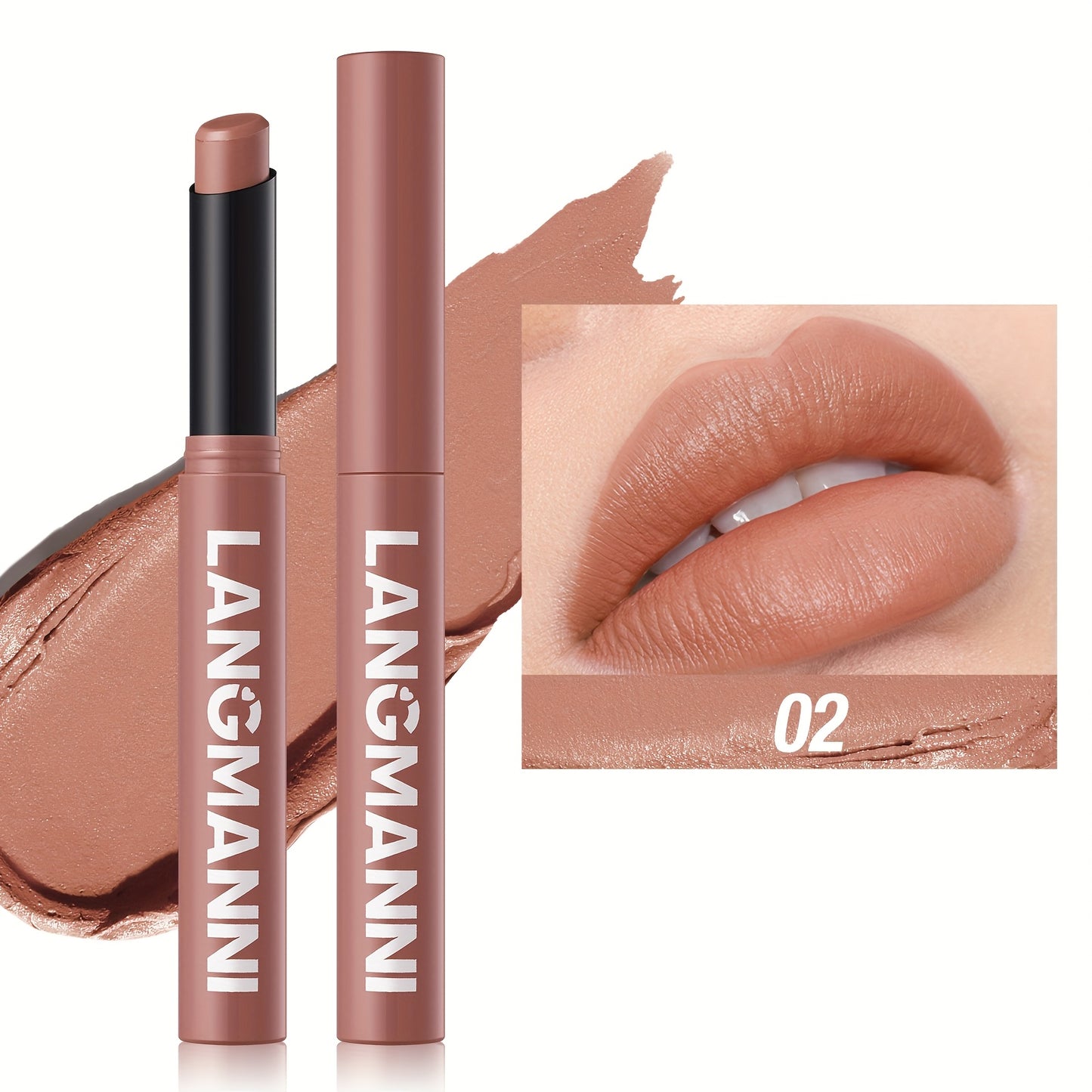 Smooth Velvet Matte Lipstick, Moisturizing, Easy to Apply with Natural Shine.