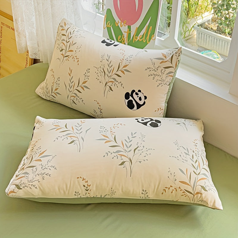 One pack of 1 piece small floral fresh INS style pillowcase. It is washed for a soft and comfortable feel with a floral print design.