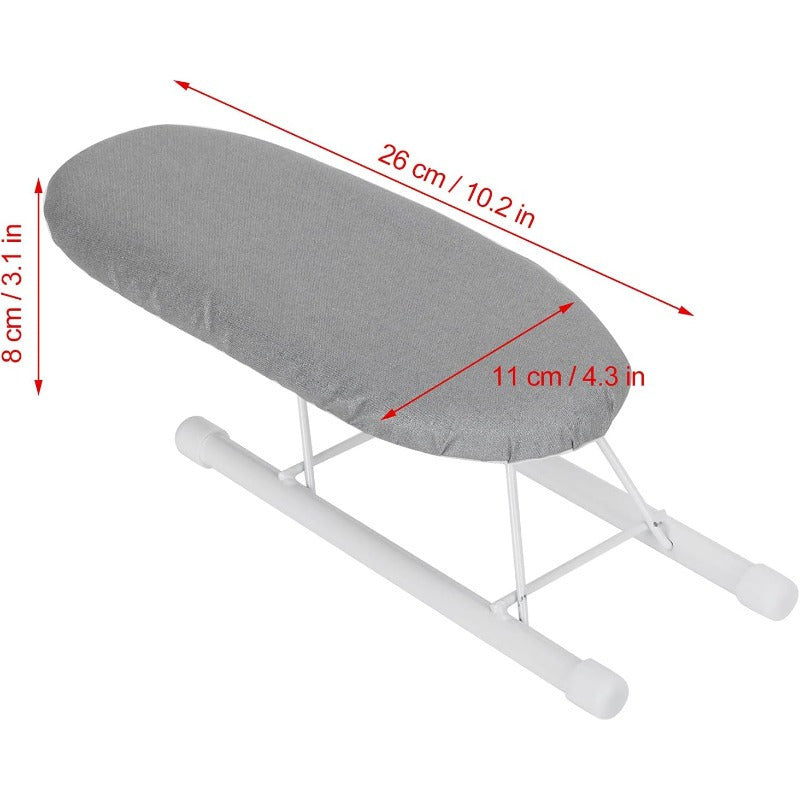 Compact Mini Ironing Board Table, Space-Saving Design of 25.91 cm for Sewing, Crafting, Household Chores, and Travel - Features Anti-Scald Silvery Cloth, Ideal for Sewing Projects