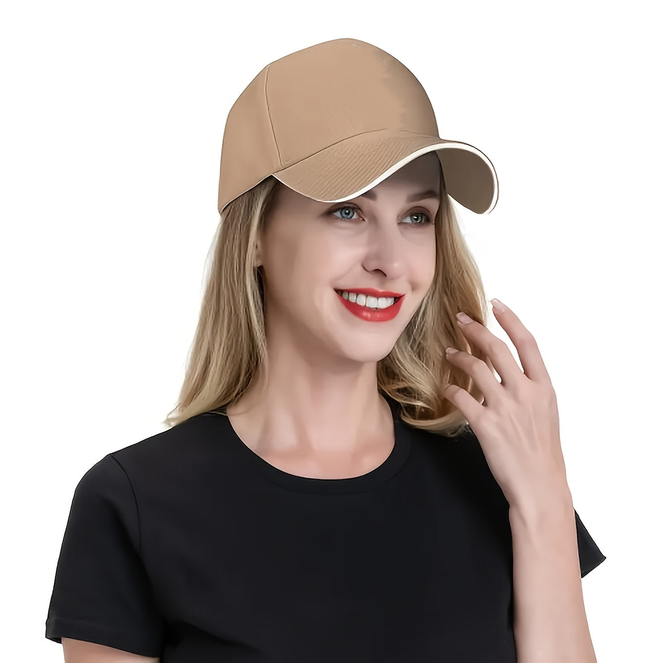 Lightweight polyester sun hat with adjustable drawstring closure for urban summer style.