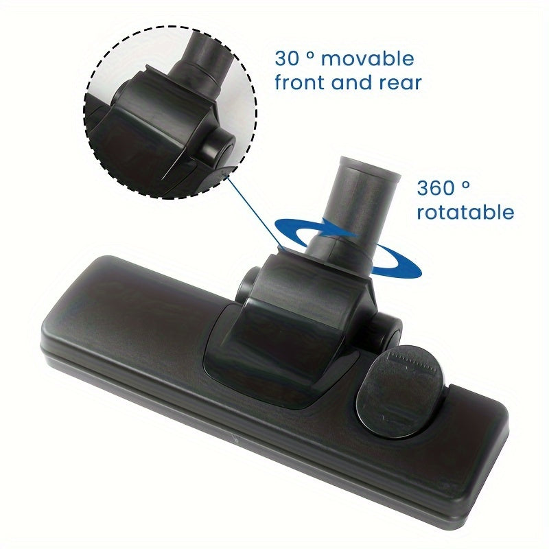 Attachment for Vacuum Cleaner - Versatile Brush Head for Both Floors and Carpets, Compatible with Hoover, Eureka, Rainbow and Other Brands - Available in 3.17cm or 3.48cm Inner Diameter