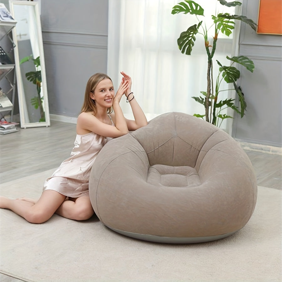 Large PVC inflatable sofa chair, for indoor or outdoor use.