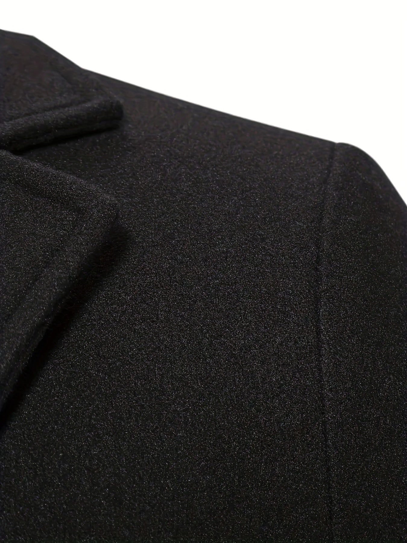 Elegant solid coat for plus-size men, perfect for fall and winter.