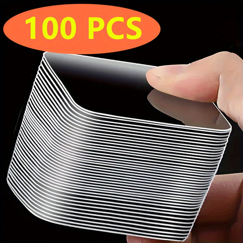 Reusable ultra-strong double sided adhesive tape for transparent wall stickers, water proof household product.