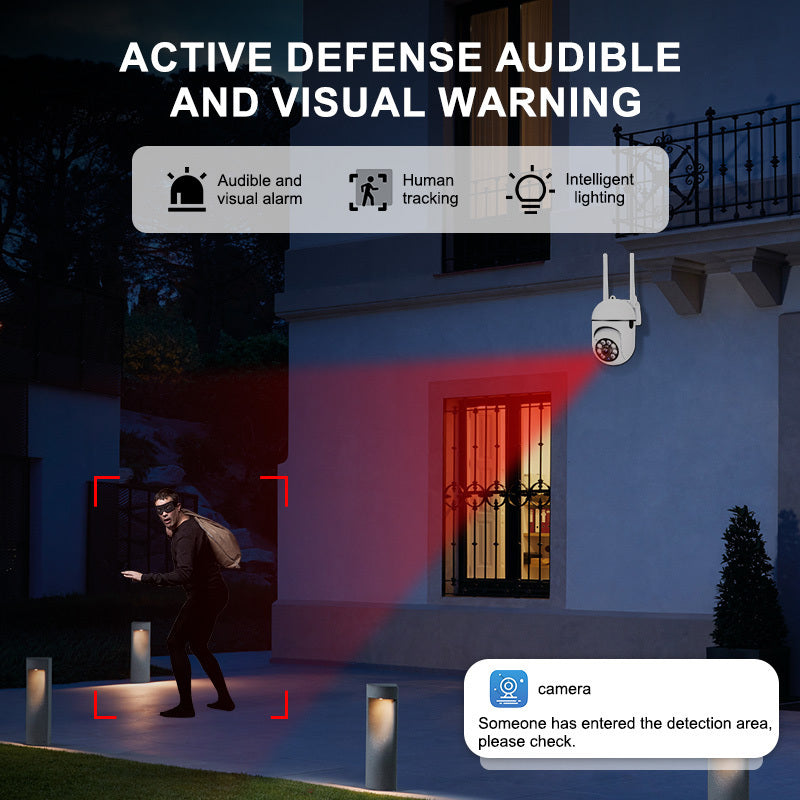 The Teruhal 3MP Wireless Security Camera is perfect for both indoor and outdoor use. It features WiFi connectivity with auto tracking, alarm capabilities, and color night vision. The advanced AI motion detection ensures you never miss a thing, while the