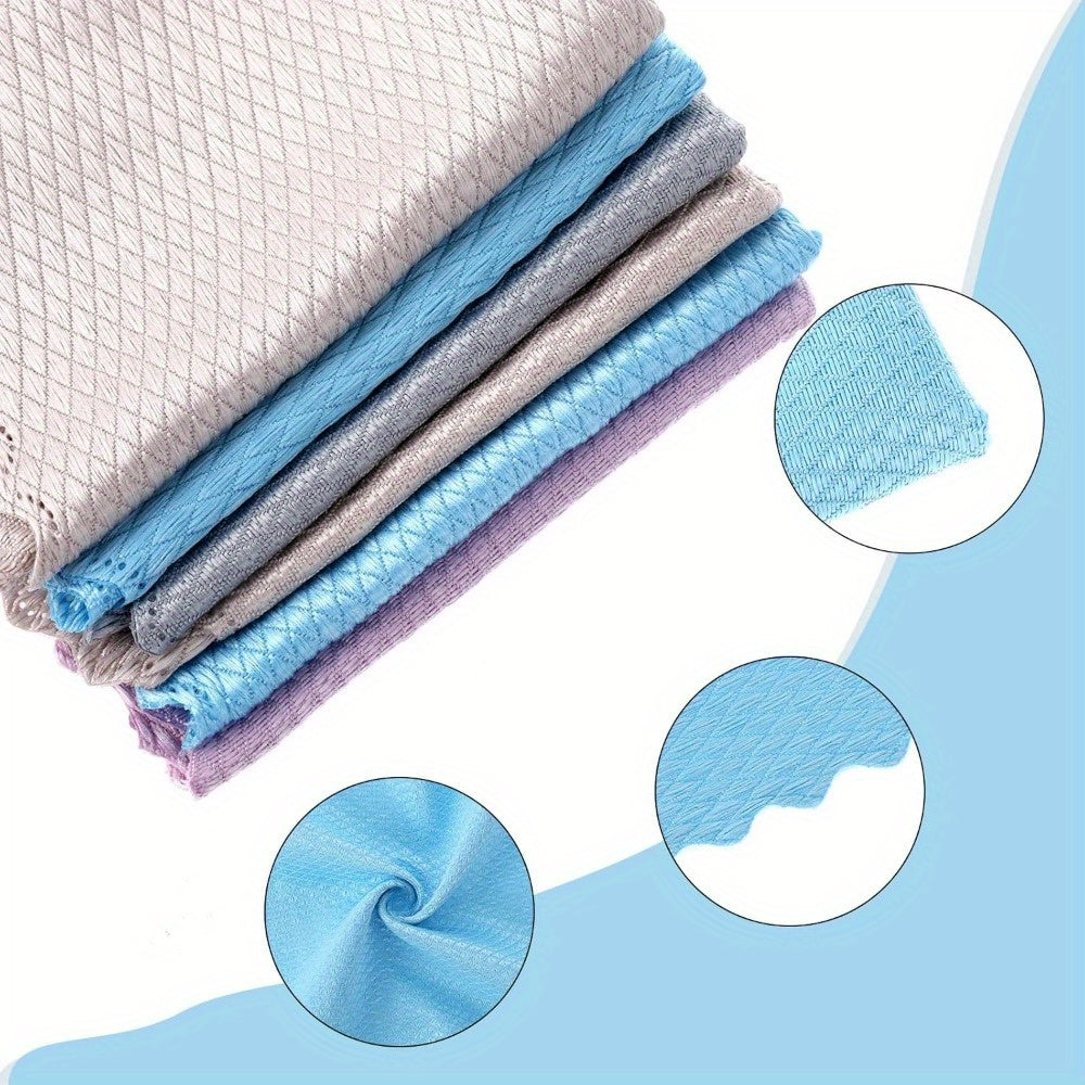 Get a 10-Pack of Miracle Cleaning Cloths for Sparkling Surfaces in any Room - Reusable, Lint-Free, Knitted Polyester Wipes perfect for Living Room, Bedroom, Bathroom, Kitchen, and Toilet - Leaves Surfaces Streak-Free, Each Cloth is 24.89cm x 24.89cm