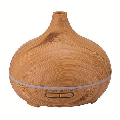 Large capacity soundwave technology aromatherapy diffuser with realistic wood grain design, USB powered - perfect for any room.