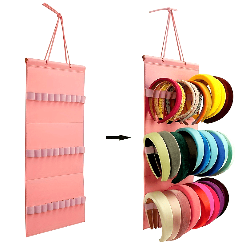 Get your daughter's hair accessories in order with this chic hanging organizer! Perfect for a gift on Christmas, Thanksgiving, New Year, or Valentine's Day.