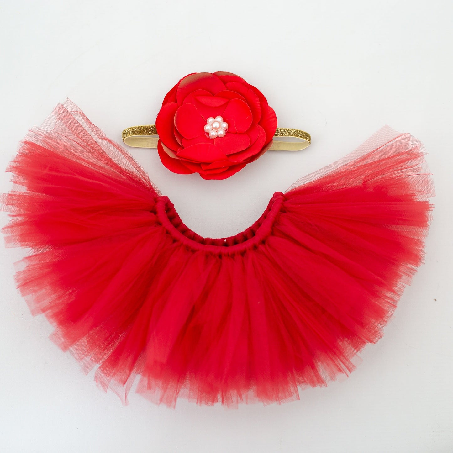 Stylish Skirt and Headband Set, Adorable Tutu Skirt with Flower Headband, Perfect for Photoshoots, Ideal for Christmas, Halloween, Thanksgiving, New Year's, or Valentine's Day Gifts.