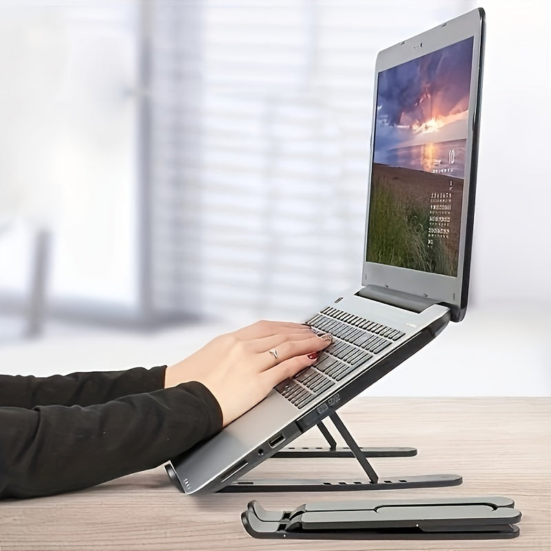 Enhance Desktop with Folding Lifting Computer Stand for Better Heat Dissipation!