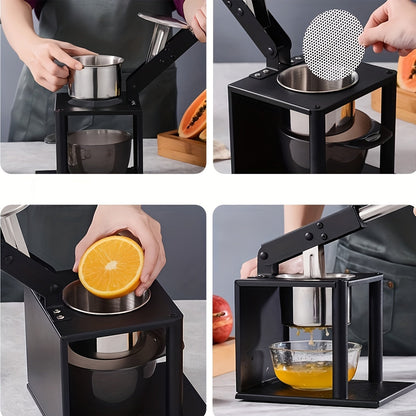 The Stainless Steel Manual Citrus Juicer is a versatile tool for extracting juice from lemons and oranges, perfect for use in both home kitchens and restaurants. This lemon squeezer offers a convenient way to enjoy freshly squeezed citrus juice.