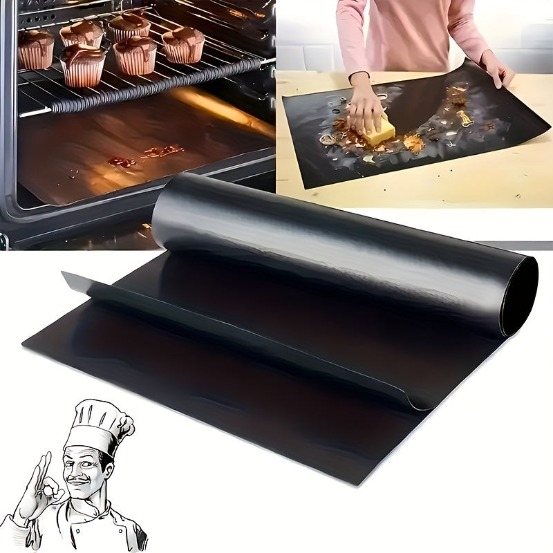 2 Non-Stick, Reusable Baking Mats - Ideal for Ovens, Toasters, and Grills - Durable Kitchen Essential for BBQs