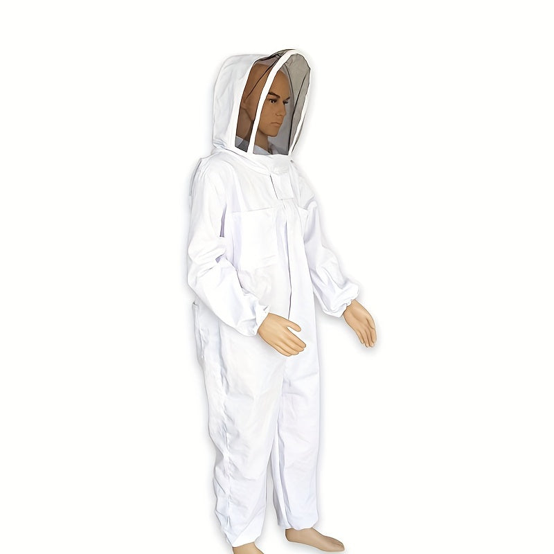 Durable full body beekeeping suit with hood for beekeepers, multiple sizes available