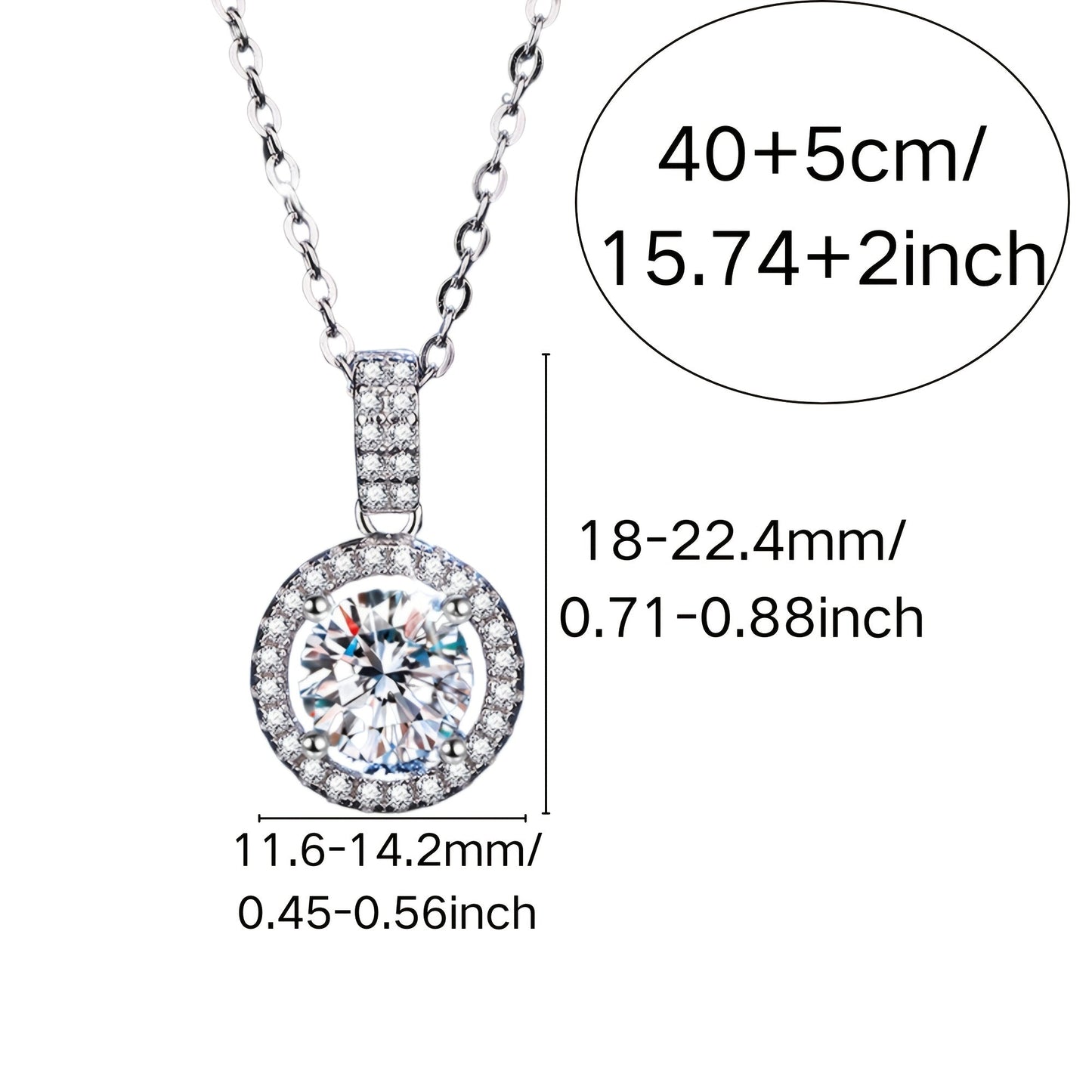 Vintage Boho Style 925 Sterling Silver Double Row Luxury Round Pendant Necklace with Moissanite, perfect for everyday wear and gifting. Ideal for Halloween, Valentine's, Christmas, proposals, engagements, weddings, and anniversaries. Comes with