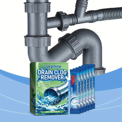 The Jakehoe 6-Pack Pipe Diameter Pipe Clog Remover is a high-powered drain cleaner designed for use in RVs, kitchens, and bathrooms. Its safe formula provides powerful odor control and prevention, making it easy to use with quick results.