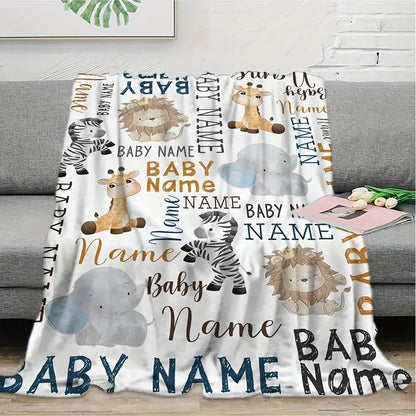 A personalized photo blanket made of ultra-soft polyester material, featuring high-definition printing. This specially customized blanket is suitable for everyone including girls, boys, adults, grandparents, daughters, sons, sisters, and parents. Perfect