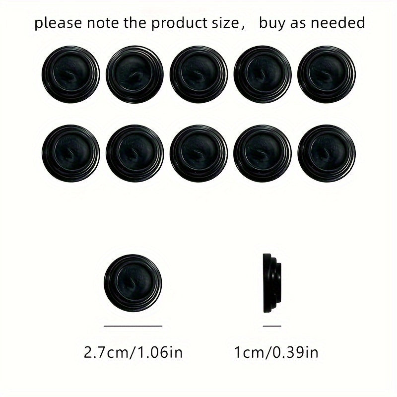 10-Pack Silicone Car Door Seal Pads for Noise Reduction, Vibration Damping, and Shock Absorption; Universal Fit for Most Car Models.