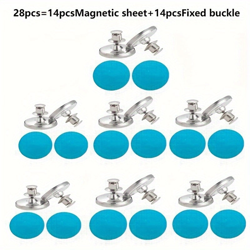 Modern metal curtain magnetic hooks, easy to install with wall hanging magnetic buckle, suitable for various uses such as shower curtains and wall stickers.