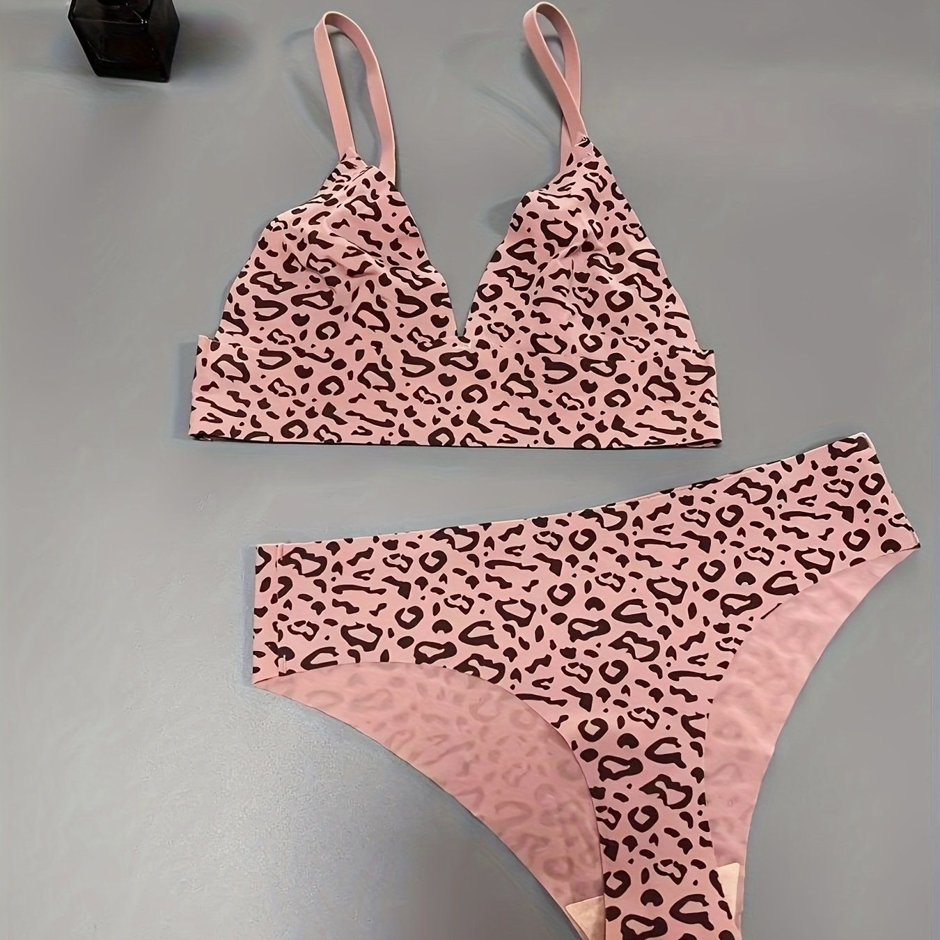 Leopard Seamless Bra Set