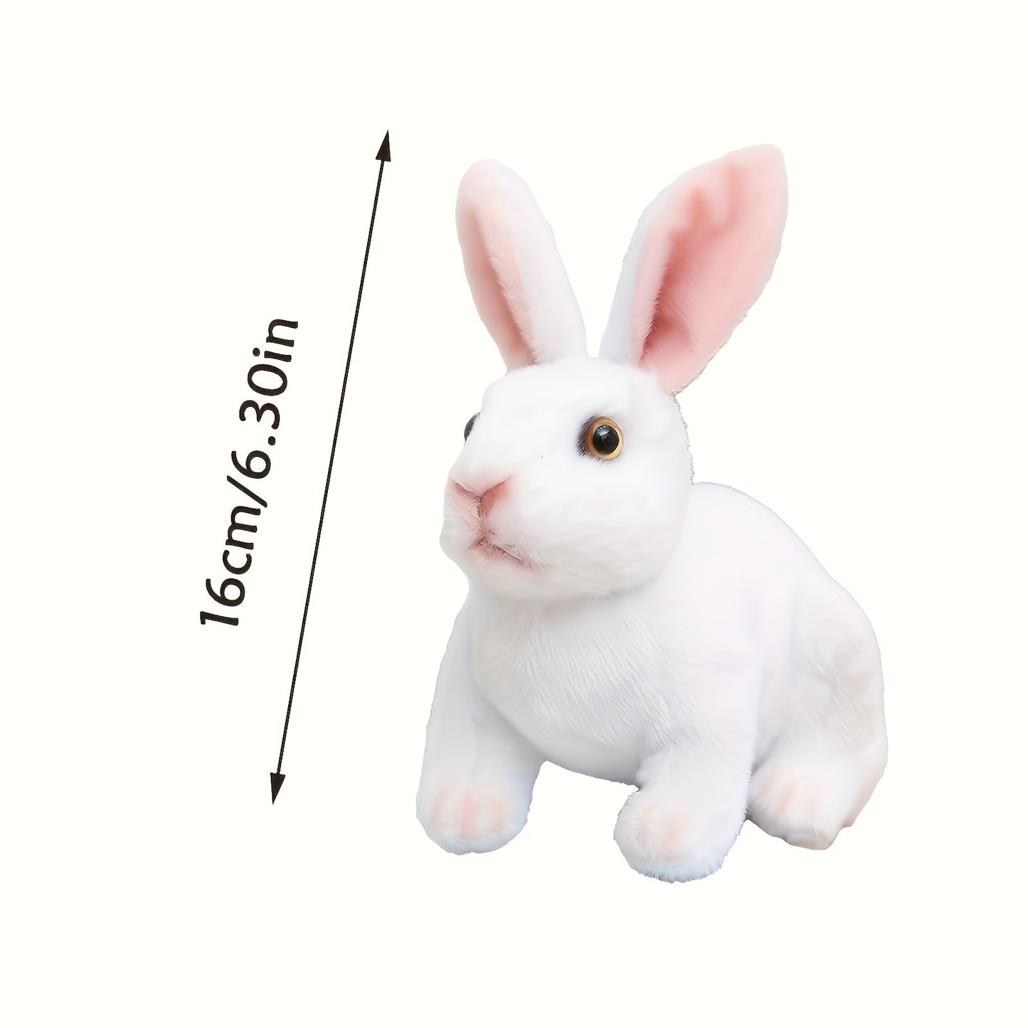 Preppy style plush rabbit toy with soft polyester filling and cover. Dry clean only. Ideal for Easter home decor with animal theme and no printing.