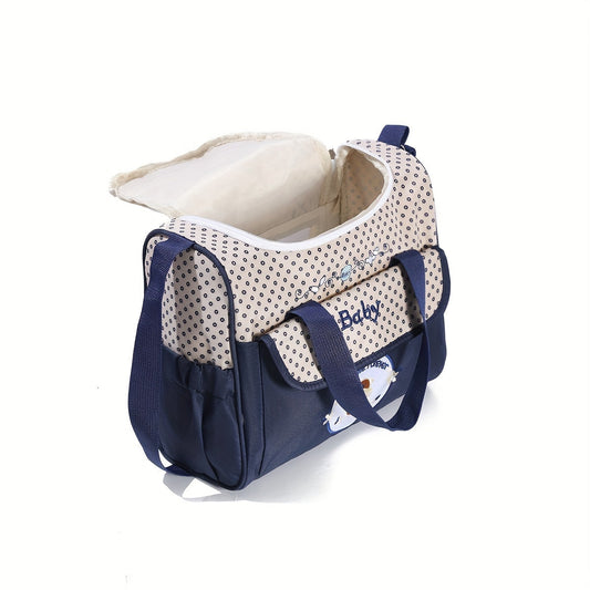 This versatile and durable messenger bag is made of lightweight polyester with a fun animal print design. It can be used as a multi-functional shoulder satchel for travel or as a cute bear diaper bag with multiple pockets for mothers. Suitable for ages