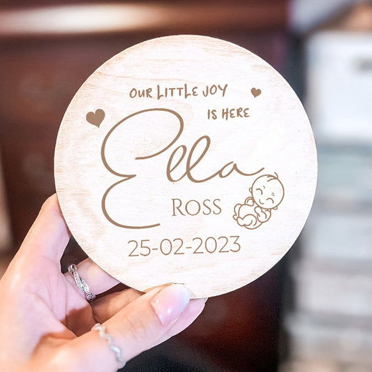 Customize your own engraved wooden name tag for a personalized birthday keepsake. With multiple color options available, these durable and beautiful plaques are perfect for bulletin boards, bohemian decor, or as a custom birthday gift.