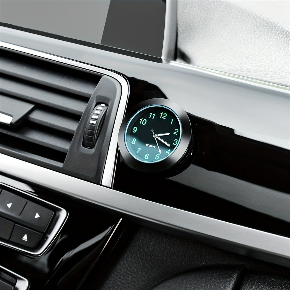 High-quality luminous car clock for interior decoration.