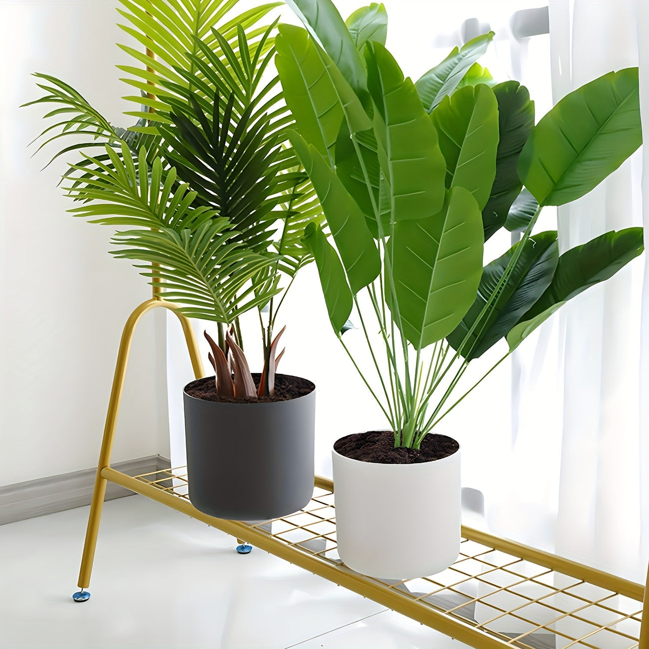 Wooden leg planter for indoor/outdoor use in home or office, suitable for various plants.