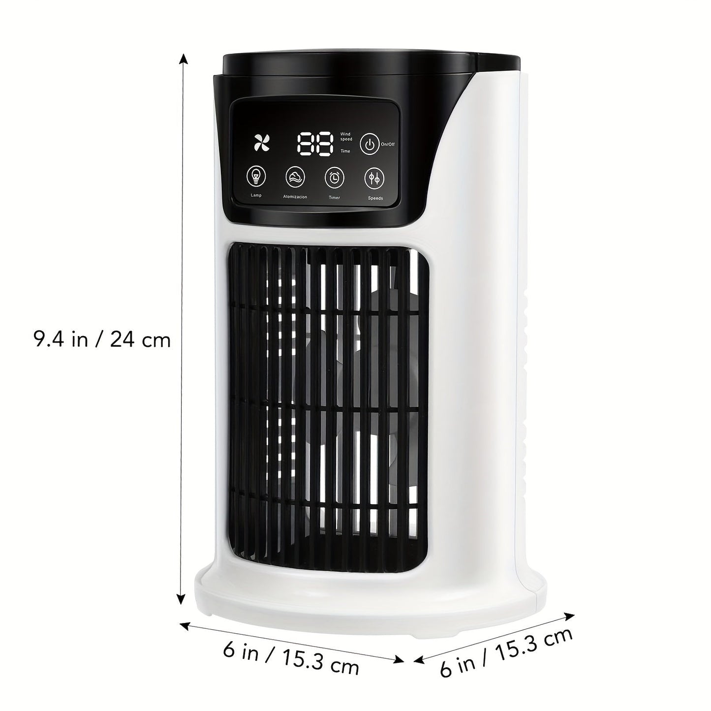 Essential Office and Household 3-in-1 USB Portable Air Conditioner with Humidifier, Atmosphere Light, and Fan Functions