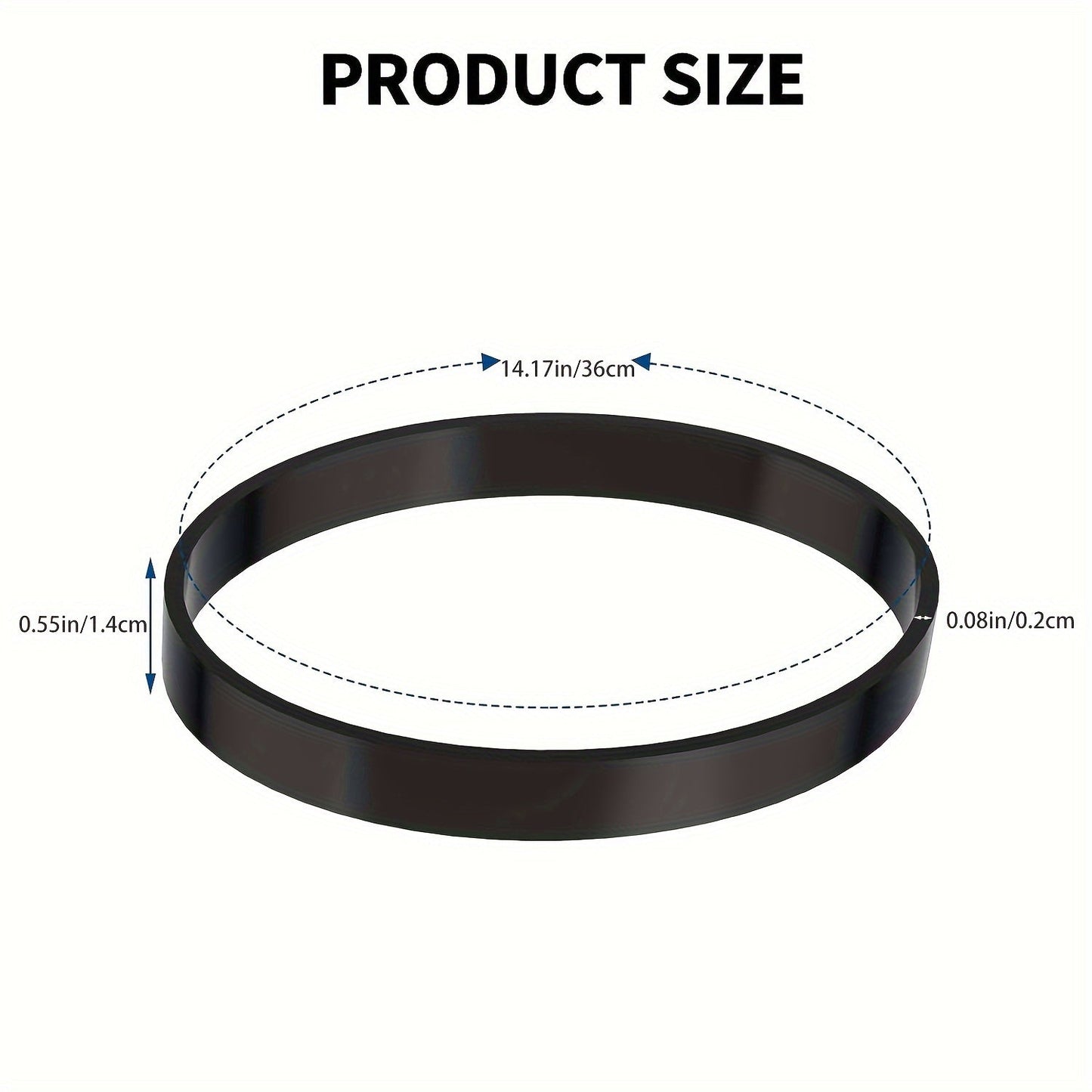 Replacement rubber vacuum belt 2-pack for WindTunnel Bagless Upright models UH70105, UH70100, UH70102, UH70115, UH70116, UH70120. Part number #562932001.