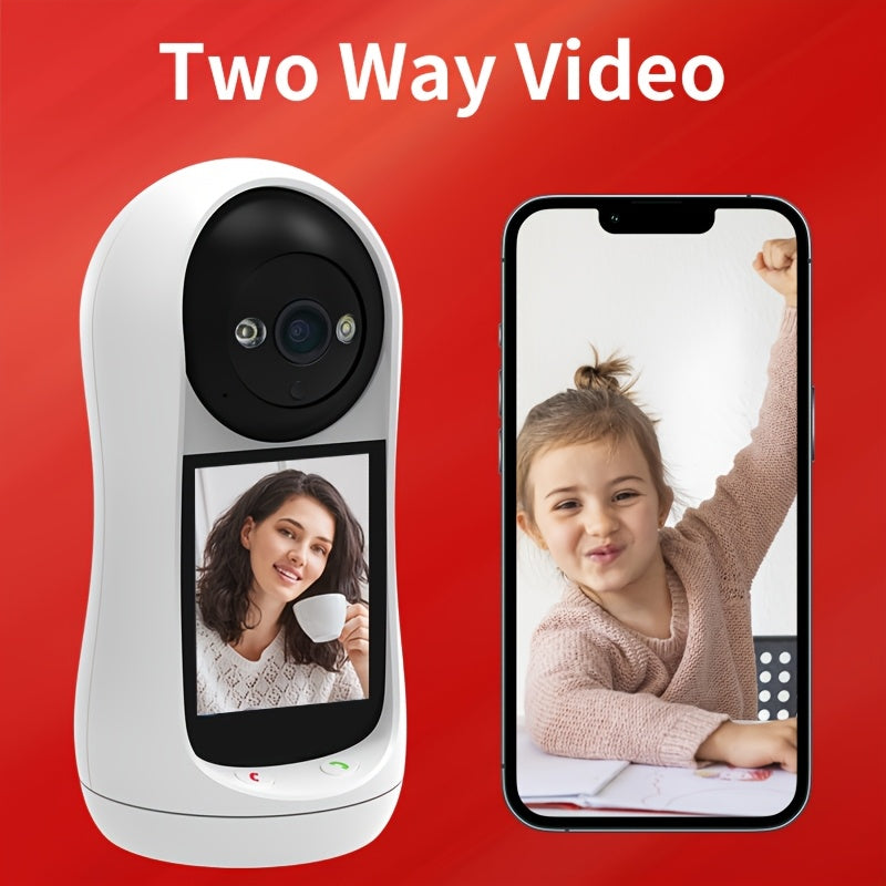 Easily set up your home security with the 1pc SmartGuard Wireless Monitor. This 1080p HD Round Video Surveillance Camera features Two-Way Audio, Wi-Fi Enabled, and is USB Powered. Compatible with smartphones, this camera is made of ABS material and does