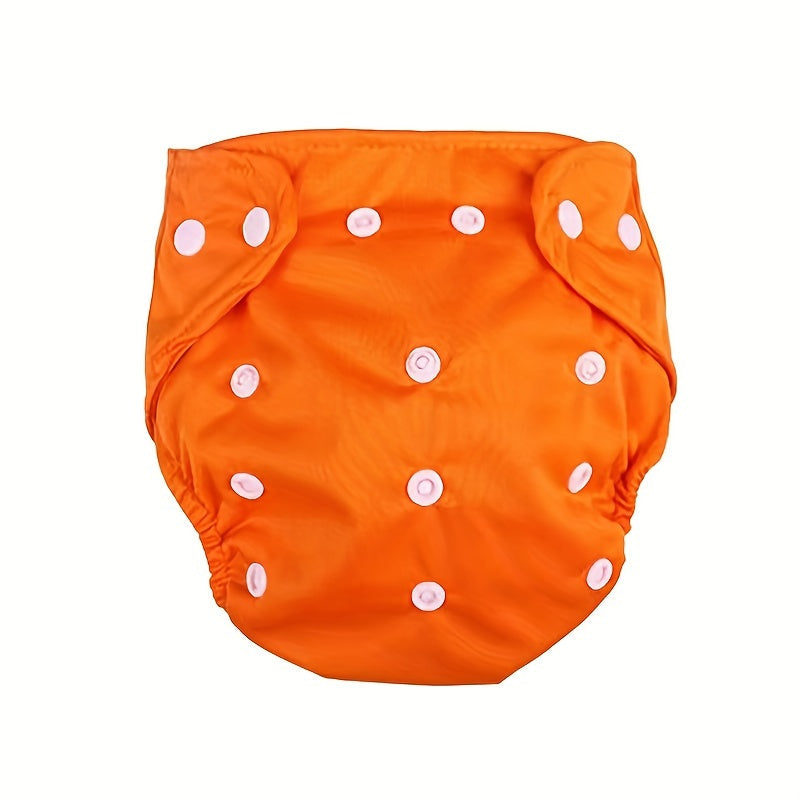 Breathable Newborn Diaper with Waterproof Urine Pants, Washable Baby Cloth Diaper with Adjustable Snap, Reusable Diaper Pants