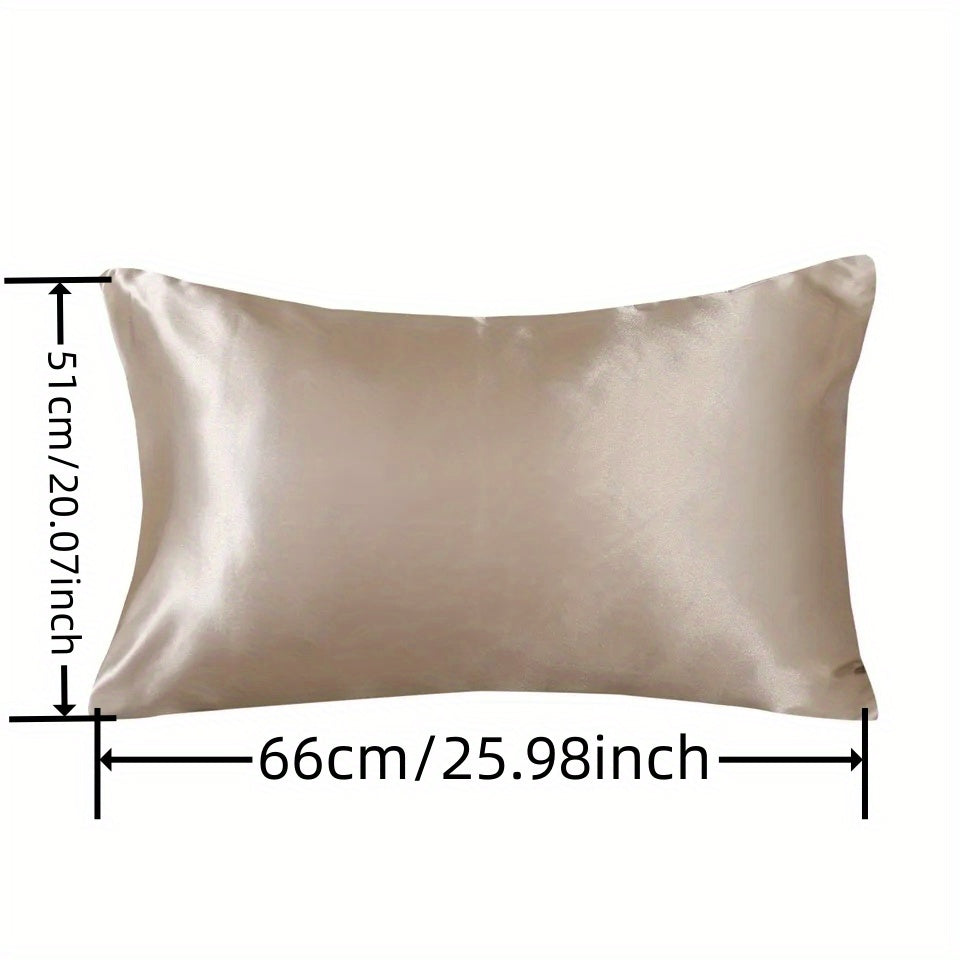 2 ta Luxurious Satin Pillowcase to'plami turli ranglarda - Yumshoq va havo o'tkazuvchi, oddiy parvarish uchun konvert yopilishi va zipper bilan - Yil davomida foydalanish uchun ideal (Yostiq qo'shimchalari kiritilmagan), Satin Pillowcase to'plami