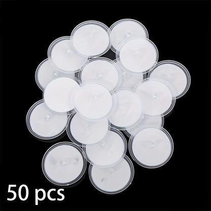 50 crystal-clear, strong self-adhesive ceiling hooks for hanging flags, wall storage, and DIY home decor. Ideal for Christmas decorations and parties.