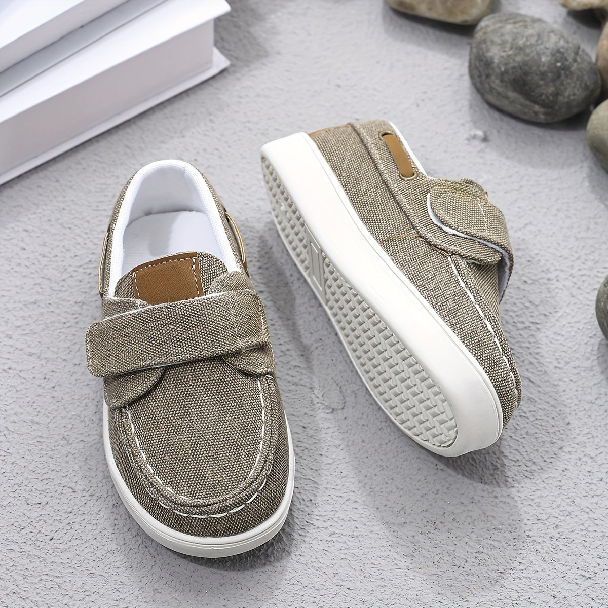 Boys' Slip-Resistant Soft Canvas Sneakers