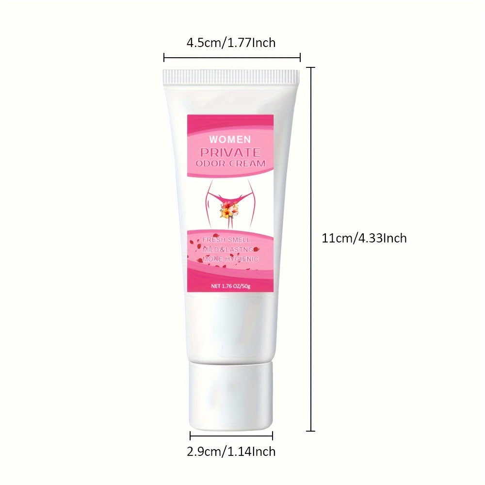 Women's odor cream, gentle and long-lasting, controls odor in delicate areas. 1.76oz/50g.