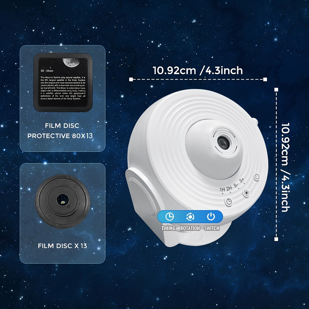 12-in-1 Star Projector: Bedroom Planetarium, Aurora, Night Light for Kids and Adults