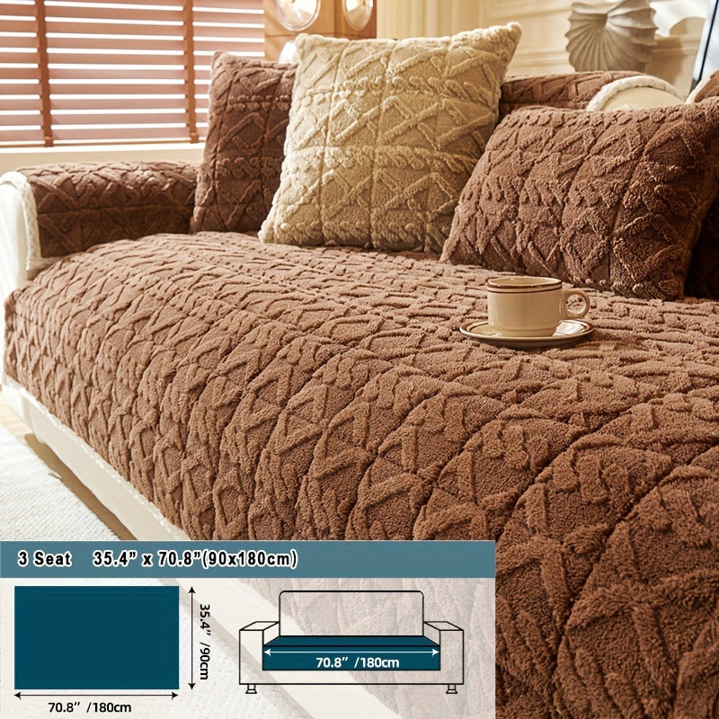 Plush, pet-friendly sofa cover for 1-4 seater sofas. Stain and slip-resistant, machine washable.