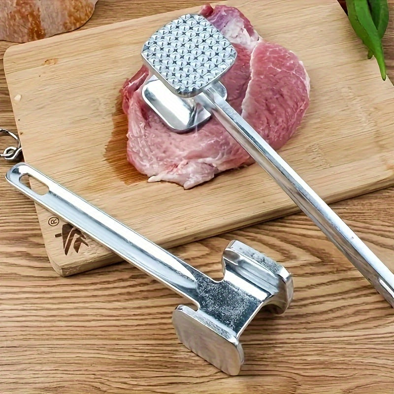 1pc of Double-sided Loose Meat Hammer, also known as Steak Hammer, for tenderizing chicken and beef. This kitchen utensil is perfect for tenderizing meat and is a must-have in your kitchen supplies.