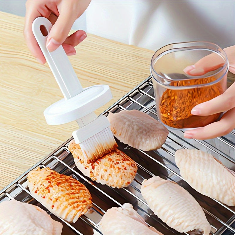 High temperature resistant silicone oil brush with storage box, perfect for cooking, baking, and barbecue.