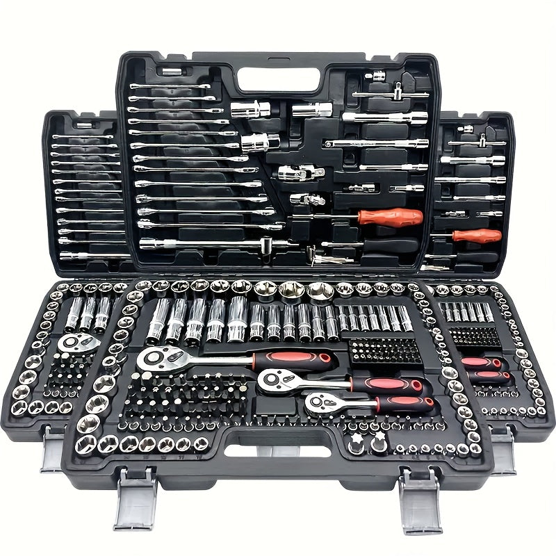 Compact Auto Repair Kit with Torque Wrench and Screwdriver Set for Vehicles