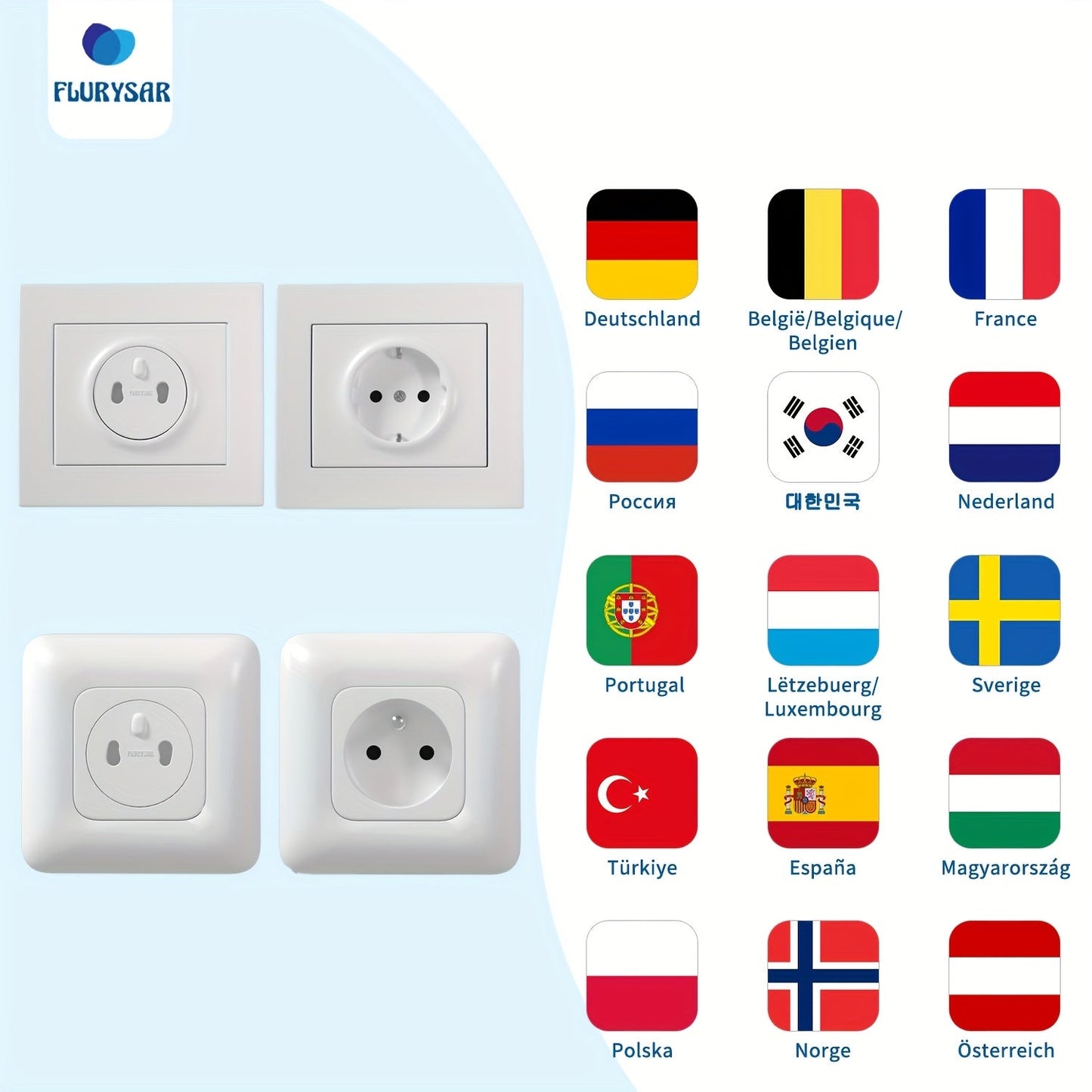 Protect your child with this 20-pack of safety outlet covers. These covers are made of BPA-free ABS material and are easy to install. They are white in color and compatible with French, German, Belgian, Polish, Slovak, Czech, Spanish, Dutch, and