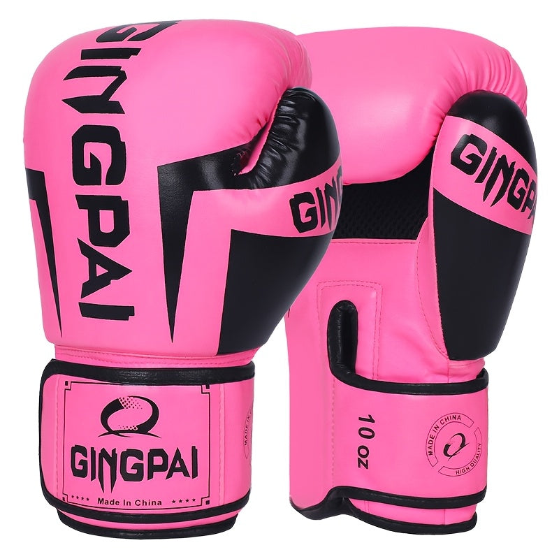 Breathable boxing gloves for adults, suitable for men and women, great for training, sparring, and gym.