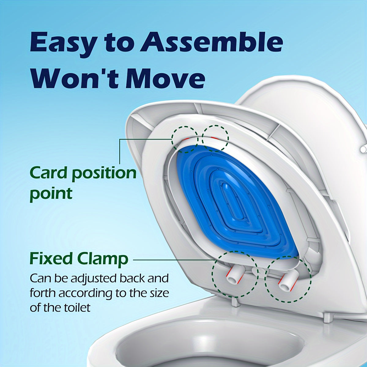 Toilet train your cat with ease using the fixed clamp design of this square plastic litter box kit. It is reusable, easy to install, and fits most toilet bowls.