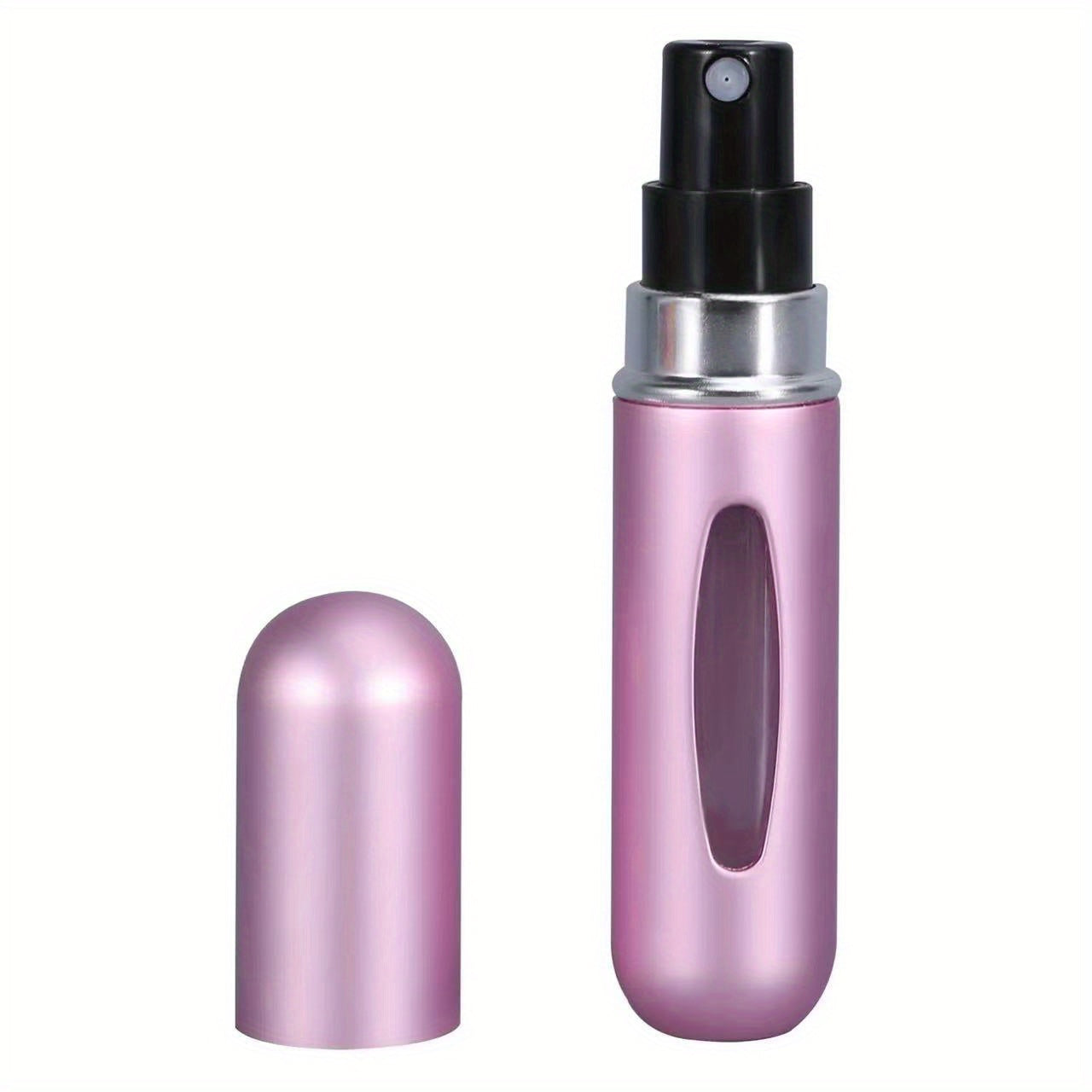 Portable refillable aluminum atomizer spray bottle for travel, car use