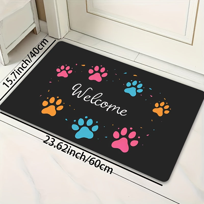 Introducing the Paw Print Gaming Room Rug - 8mm Thick, Easy to Clean, Great for Any Room in the House!