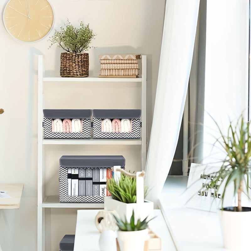 4 collapsible storage bins for closets.