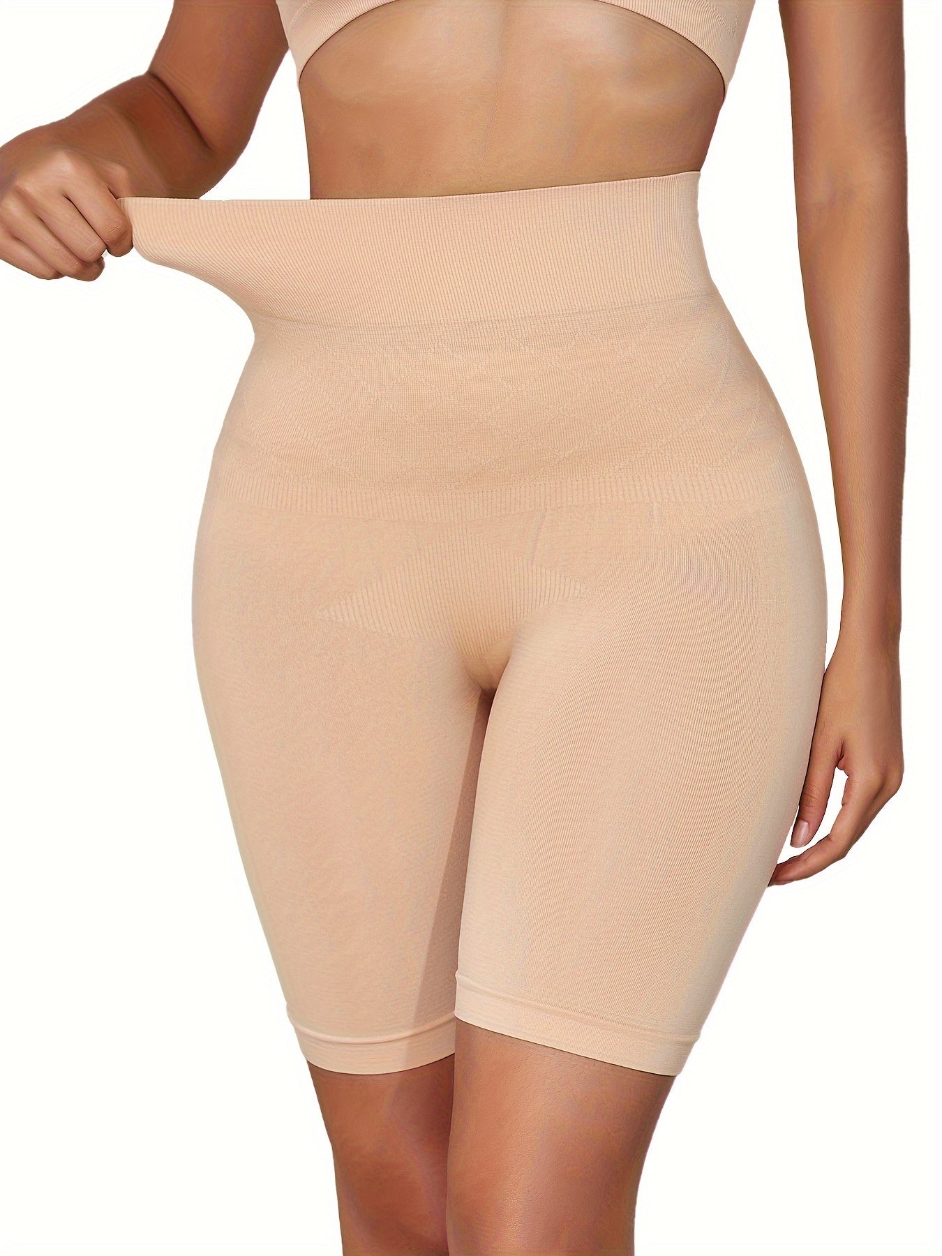 Control body butt lifting pants with high waist, seamless boxer briefs for women that are non-marking and anti-glare, with non-rolling leggings.